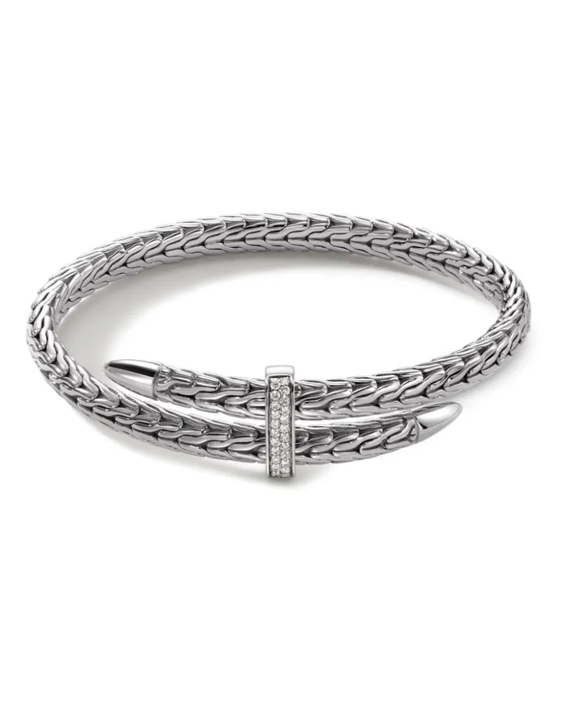 John Hardy Spear Flex Armspange mit Diamanten - Silber Silber