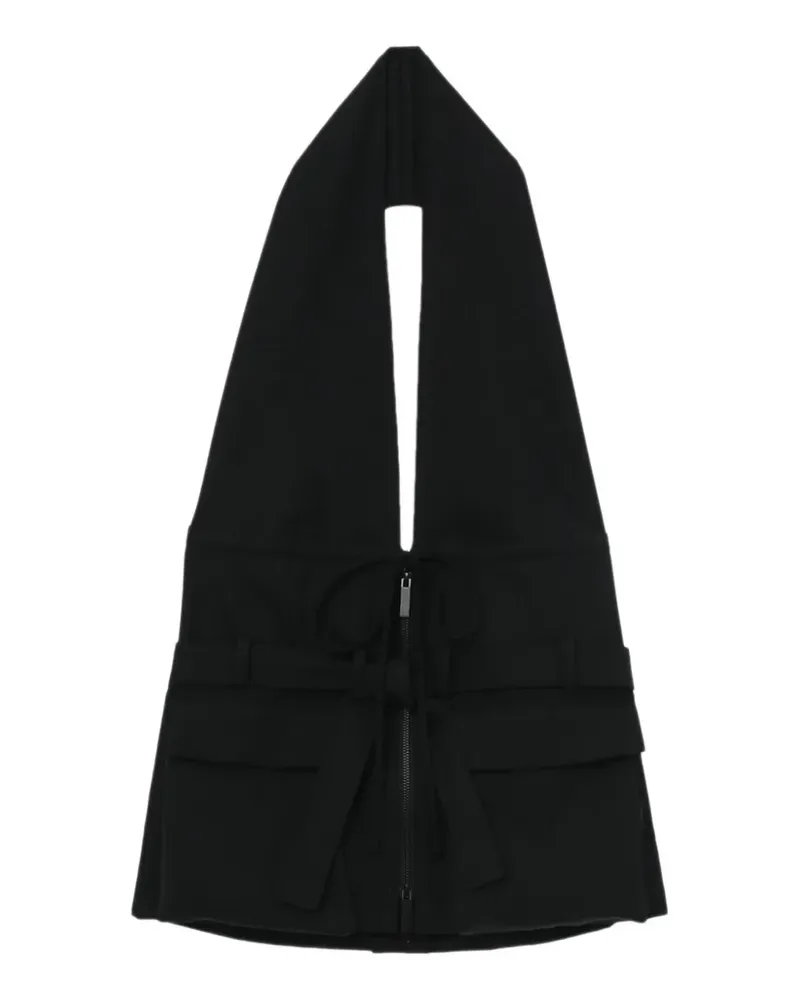 BOTTER zip-up halterneck top - Schwarz Schwarz