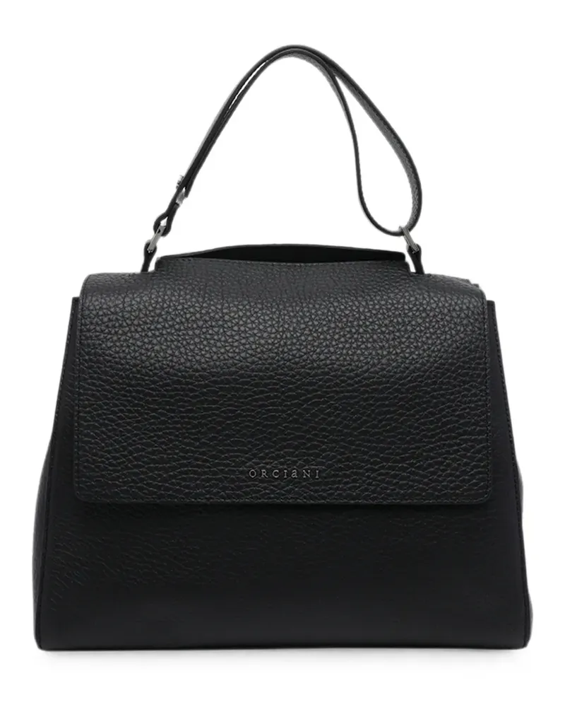 Orciani Sveva pebbled-leather tote bag - Schwarz Schwarz