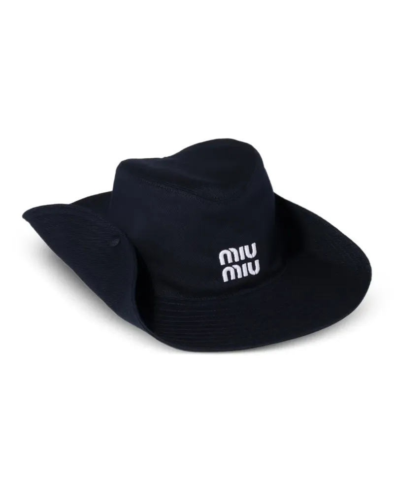 Miu Miu Drill Mütze - Blau Blau
