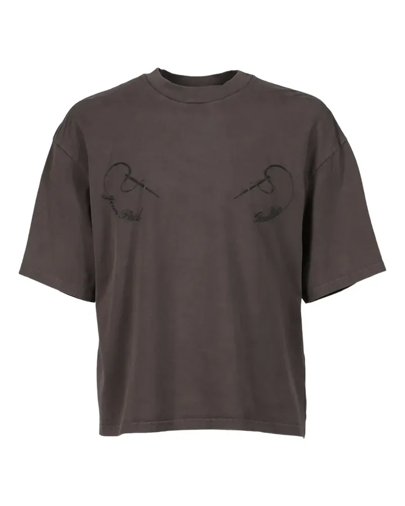 Jean Paul Gaultier Besticktes T-Shirt - Braun Braun