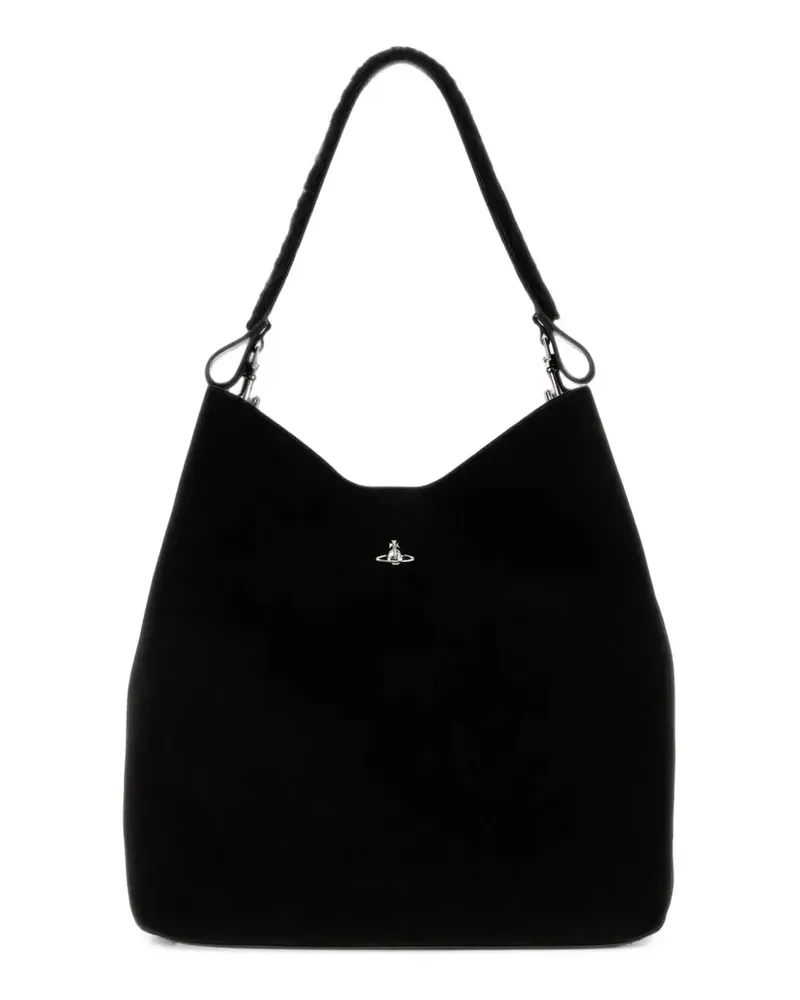 Vivienne Westwood Lottie Tote Bag mit Wildleder-Finish - Schwarz Schwarz