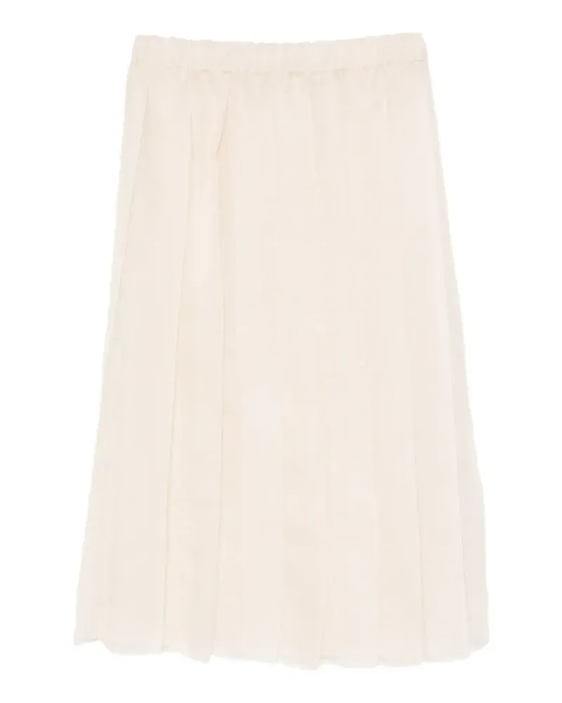 Fabiana Filippi pleated semi-sheer midi skirt - Nude Nude