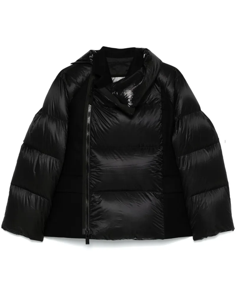 Sacai Steppjacke mit Wolleinsätzen - Schwarz Schwarz
