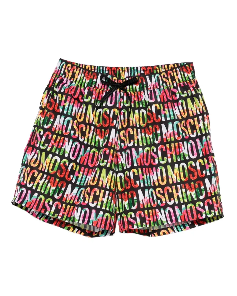 Moschino logo-print swim shorts - Schwarz Schwarz