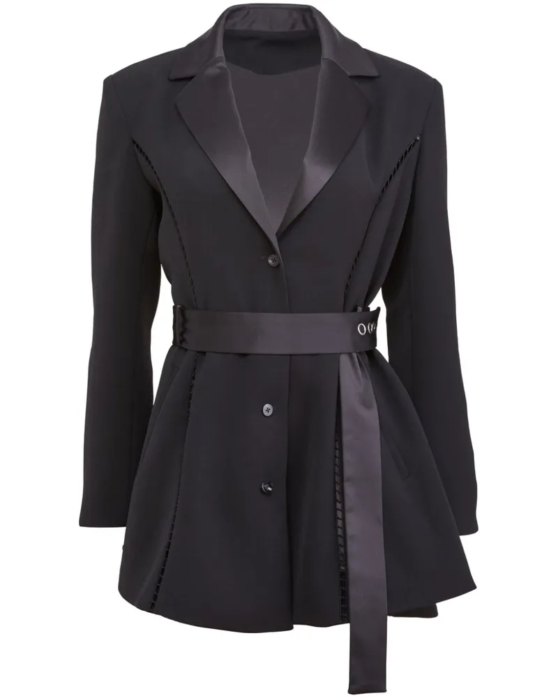 Fleur Du Mal Smoking-Kleid - Schwarz Schwarz