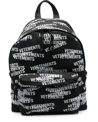 VETEMENTS Rucksack mit Logo-Print Schwarz