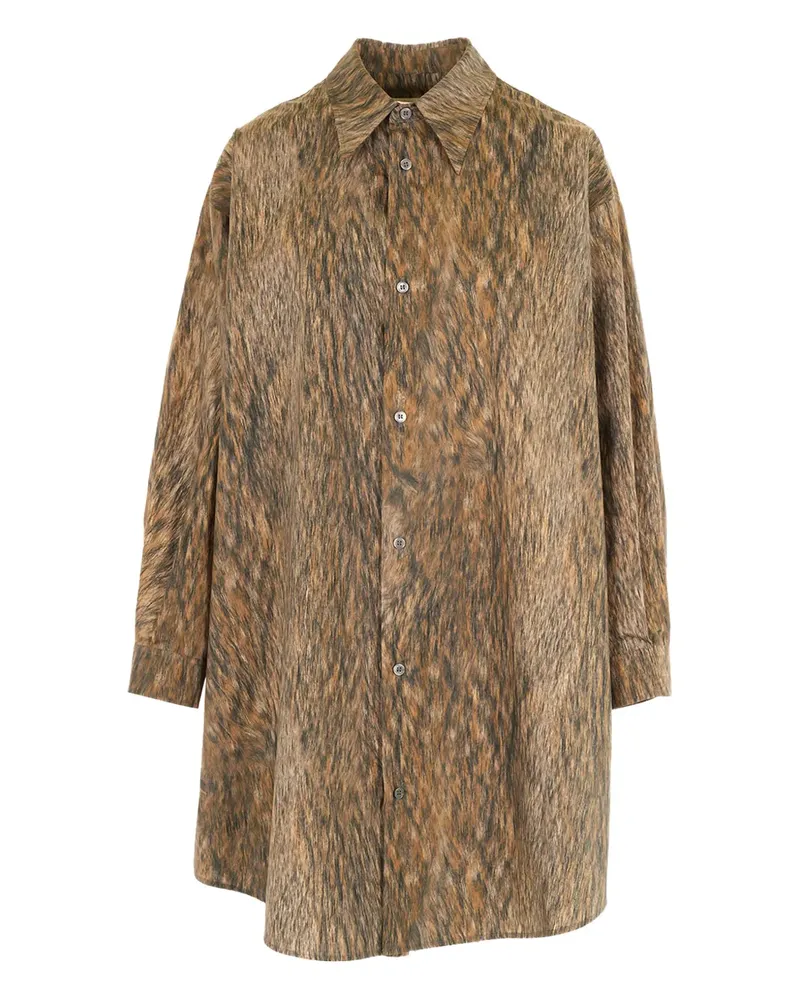 Maison Margiela buttoned shirt dress - Braun Braun