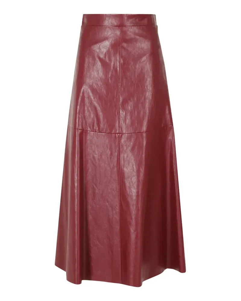 Federica Tosi crinkled-finish flared skirt - Rot Rot
