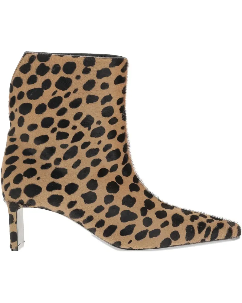 KHAITE 55mm leopard-print ankle boots - Braun Braun