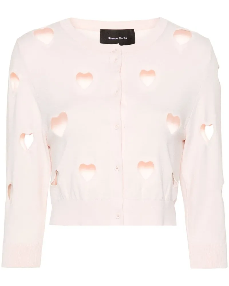 Simone Rocha Cardigan mit Cut-Outs Rosa