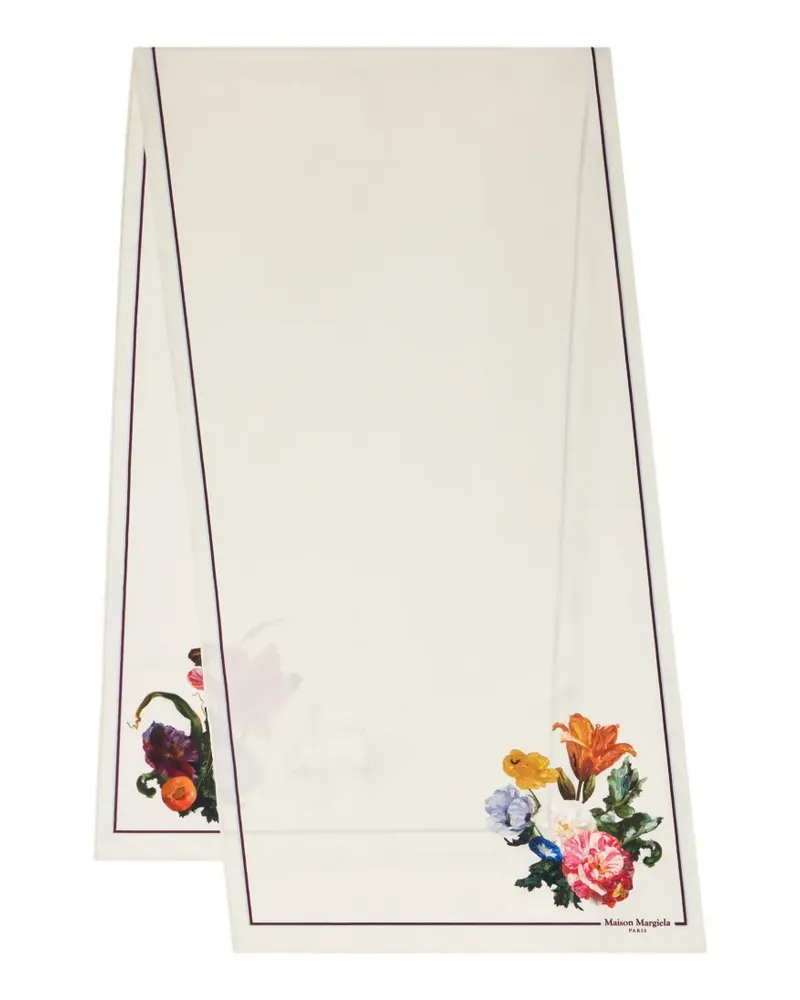 Maison Margiela Schal mit Blumenmotiv - Nude Nude
