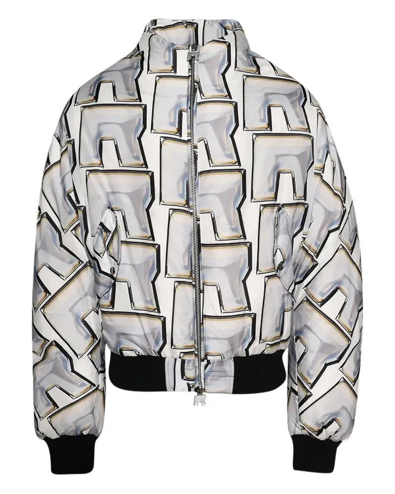 RRR123 Jacke mit abstraktem Muster - Weiß Weiß