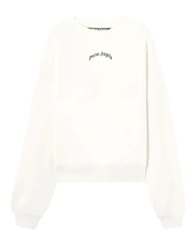 Palm Angels Sweatshirt mit Logo-Print - Weiß Weiß