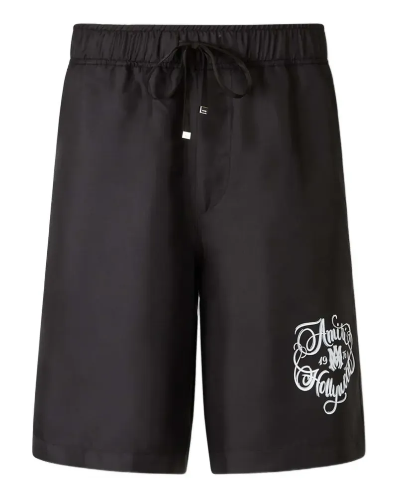 Amiri Hollywood elasticated waistband printed shorts - Schwarz Schwarz