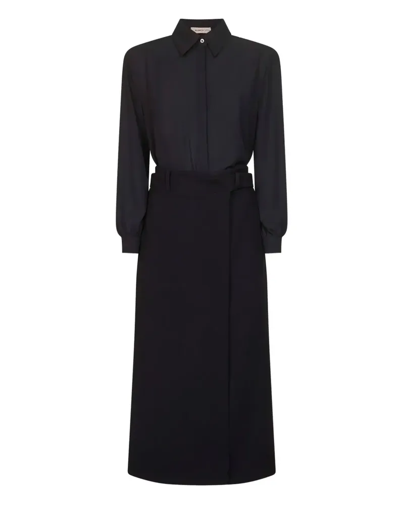 Blanca Kleid mit Hemdkragen - Schwarz Schwarz