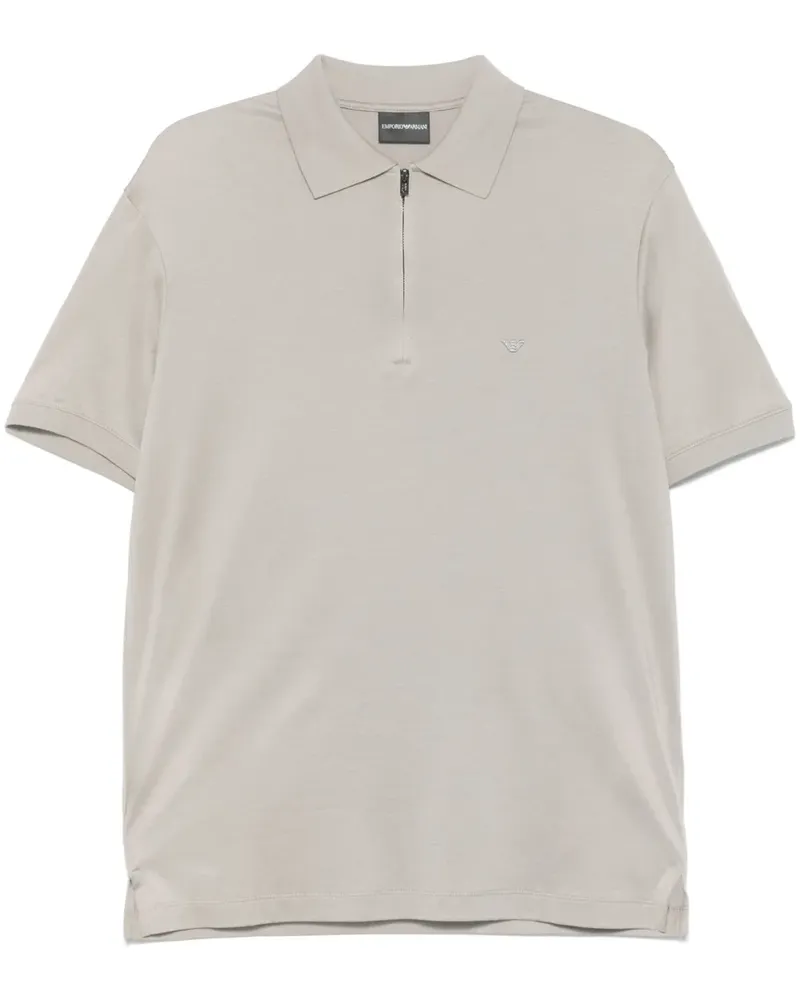Emporio Armani Poloshirt mit Logo-Stickerei - Grau Grau