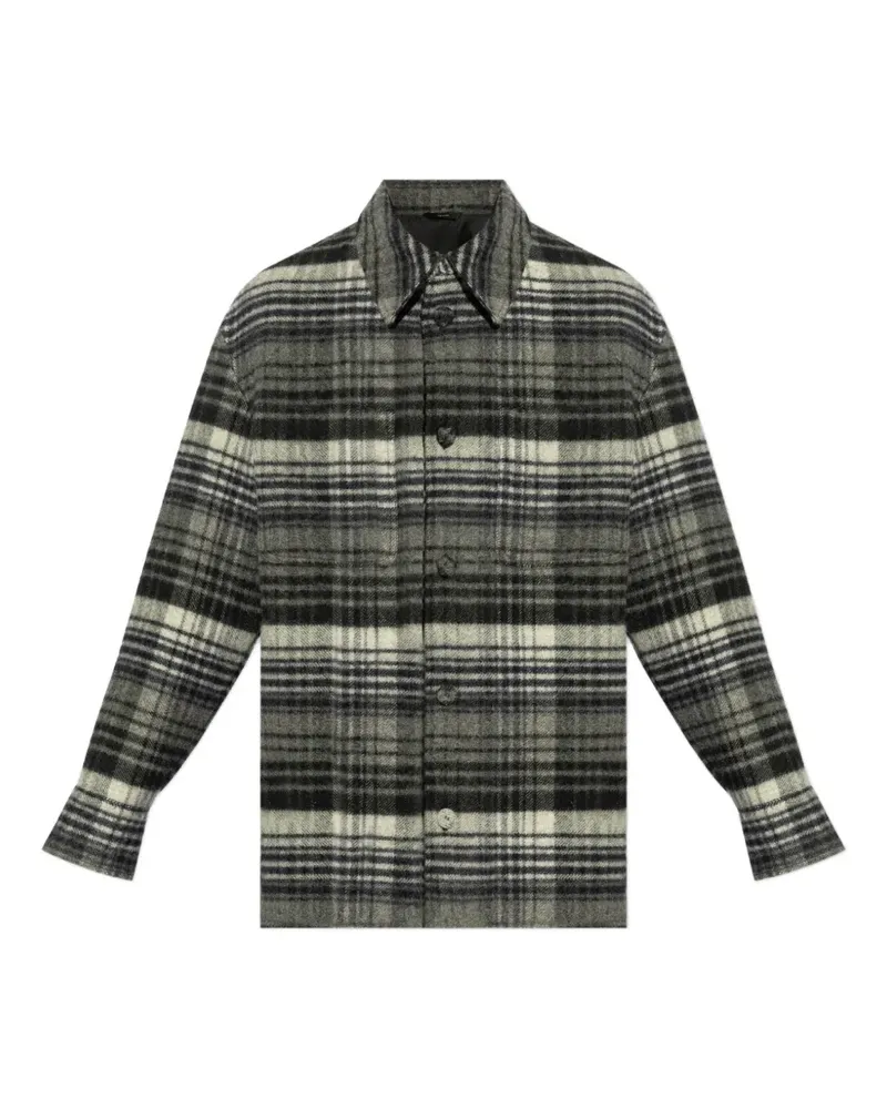 Fendi check-pattern jacket - Grau Grau