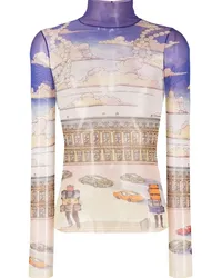 Casablanca Paris Oberteil mit Illustrations-Print Blau