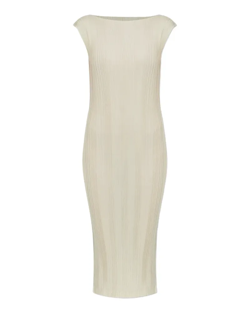Issey Miyake pleated sleeveless dress - Nude Nude