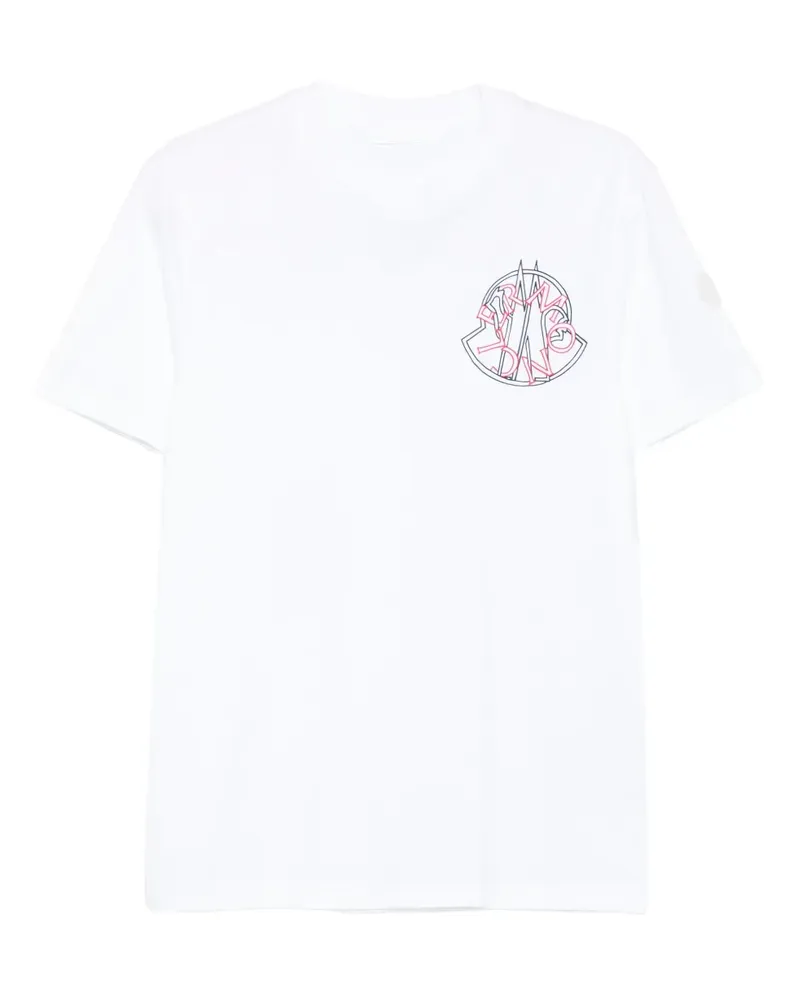 Moncler T-Shirt mit Logo-Print - Weiß Weiß