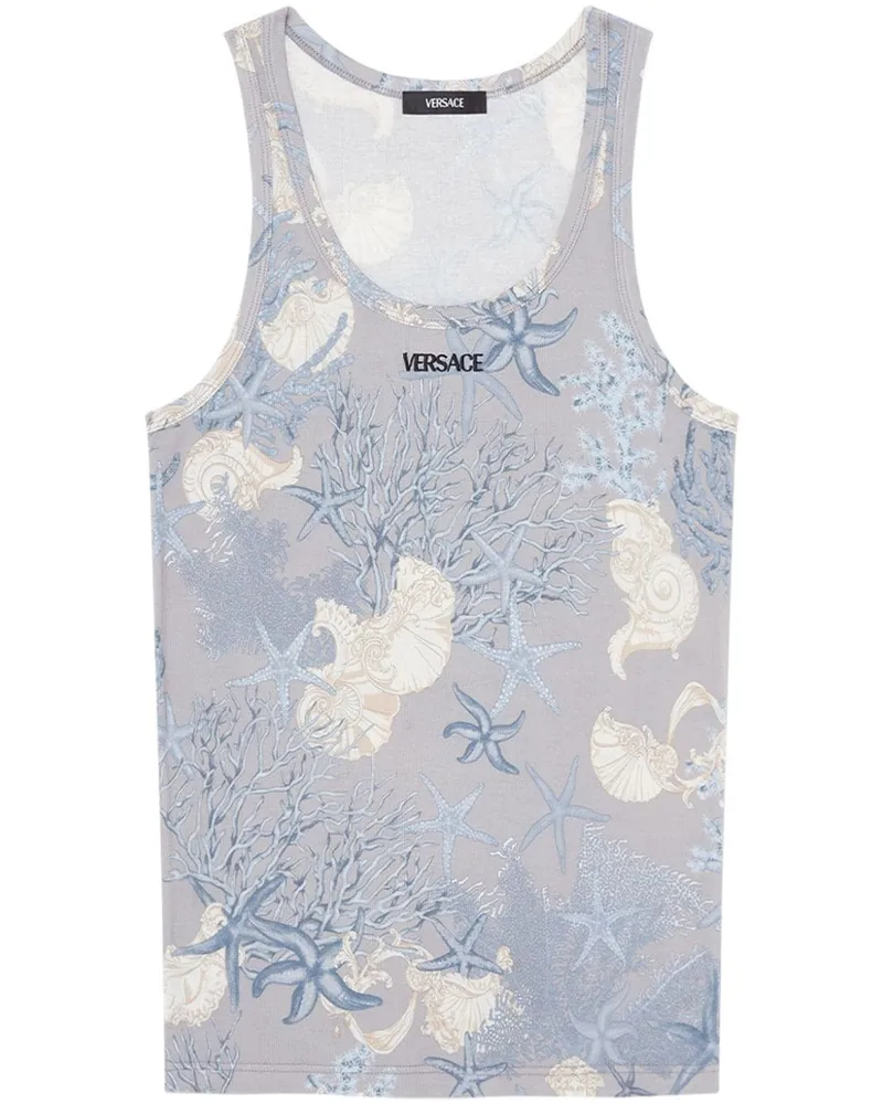 Versace Geripptes Barocco Sea Tanktop - Violett Violett