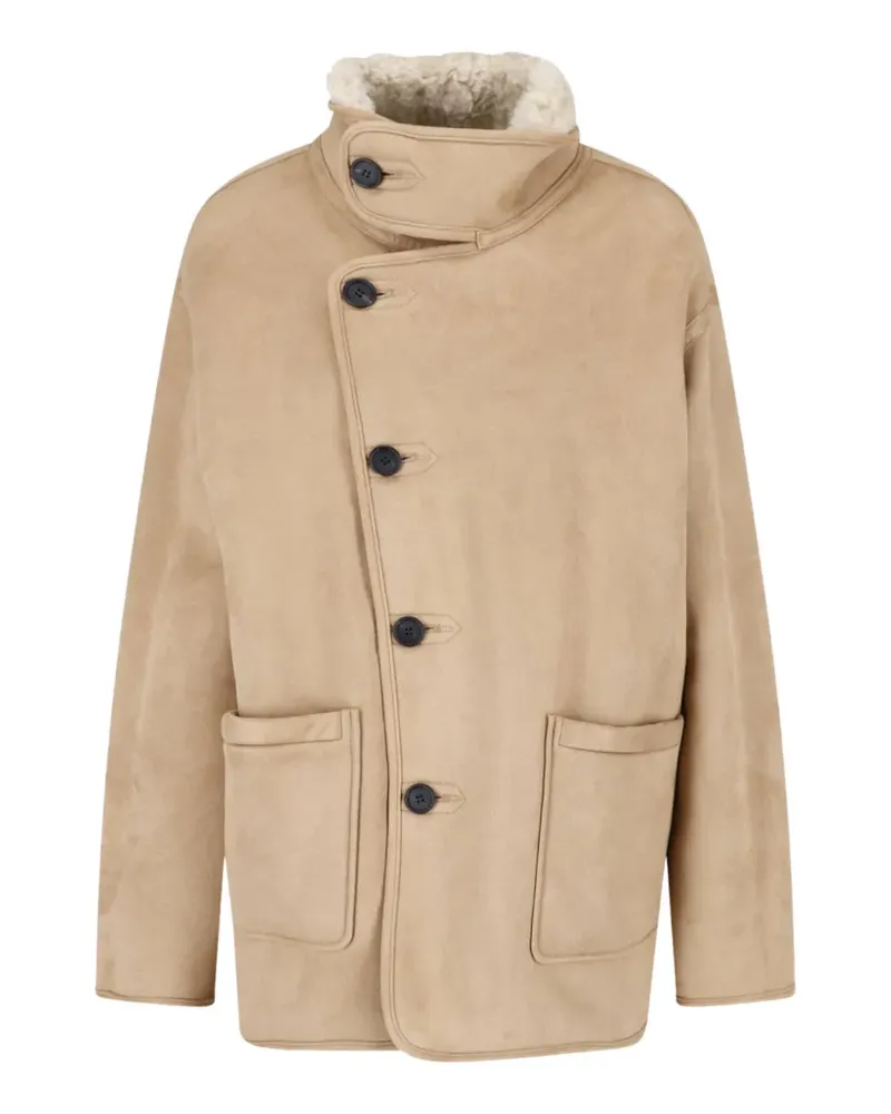 LOW CLASSIC Wendbare Jacke aus Faux Fur - Nude Nude