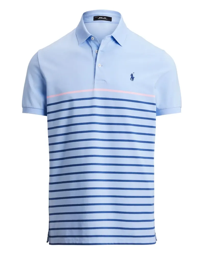 Ralph Lauren Gestreiftes Piqué-Poloshirt - Blau Blau