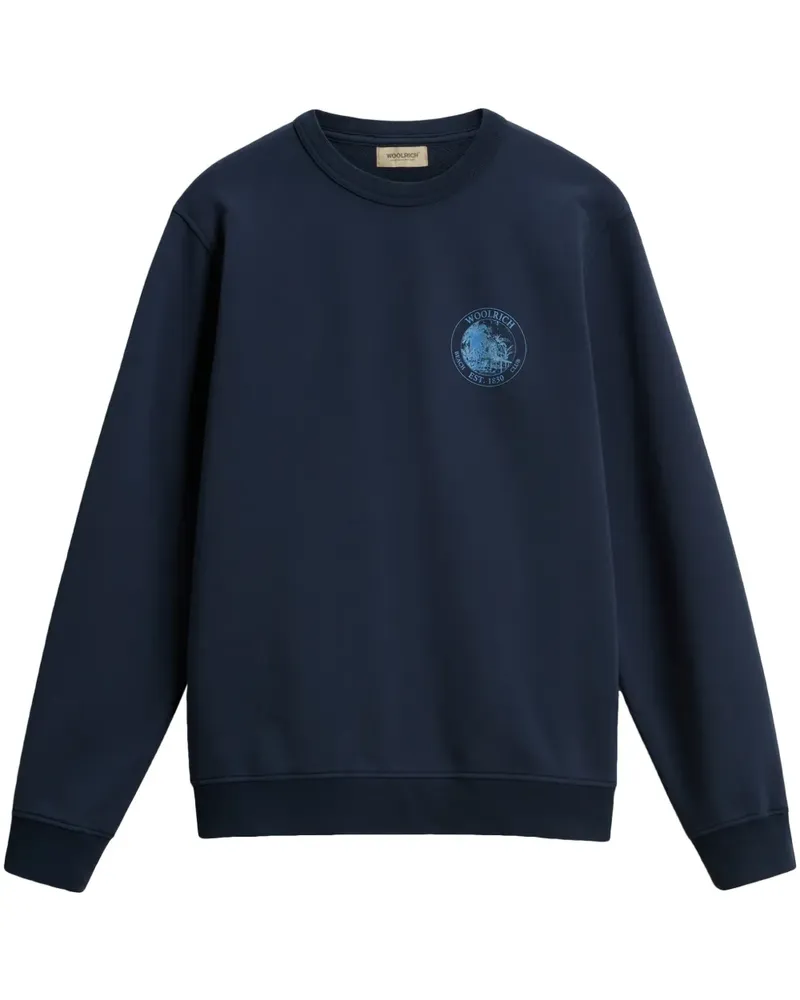 Woolrich Sweatshirt mit grafischem Print - Blau Blau