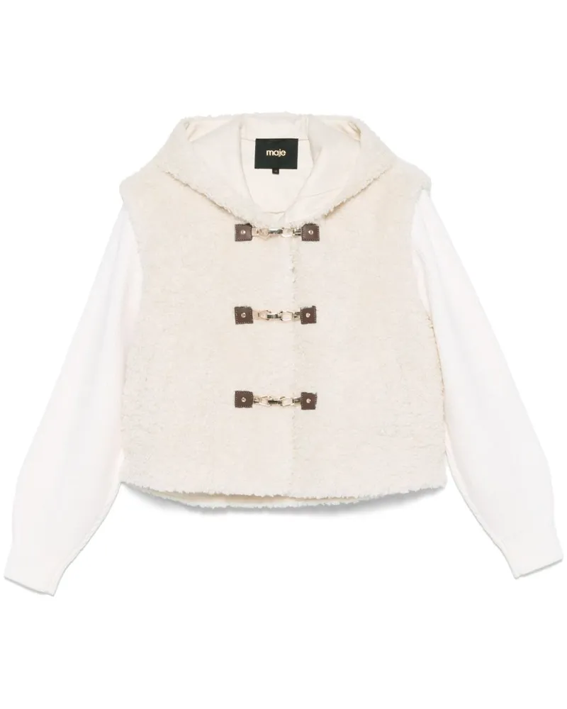 Maje Jacke mit abnehmbaren Ärmeln - Weiß Weiß