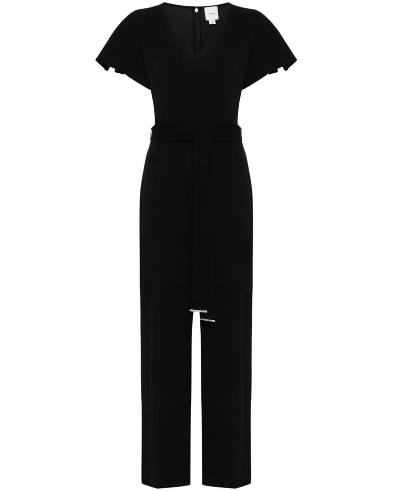 Calvin Klein Krepp-Jumpsuit Schwarz