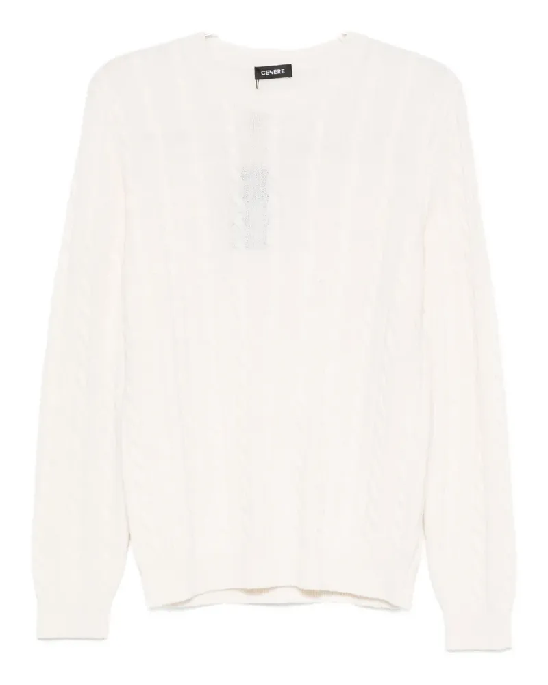 CENERE GB Pullover mit Zopfmuster - Nude Nude