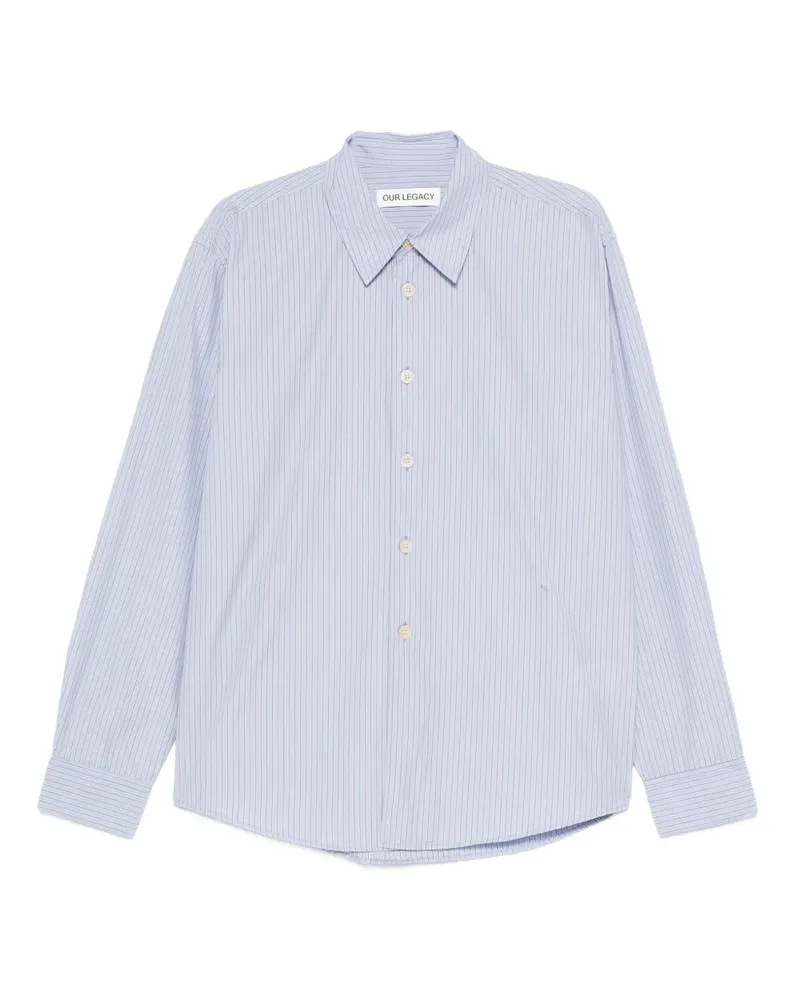 Our Legacy Gestreiftes Hemd aus Popeline - Blau Blau