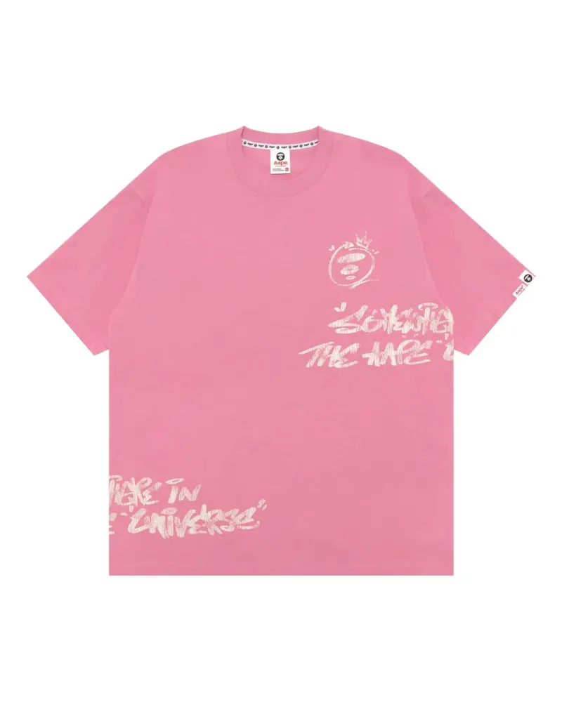 BAPE T-Shirt mit Logo-Print - Rosa Rosa