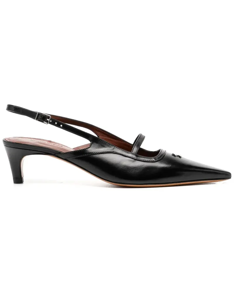 Kitsuné Spitze Slingback-Pumps - Schwarz Schwarz
