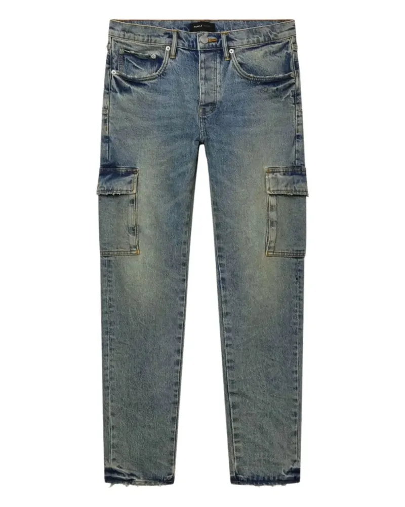PURPLE BRAND Cargo-Skinny-Jeans - Blau Blau