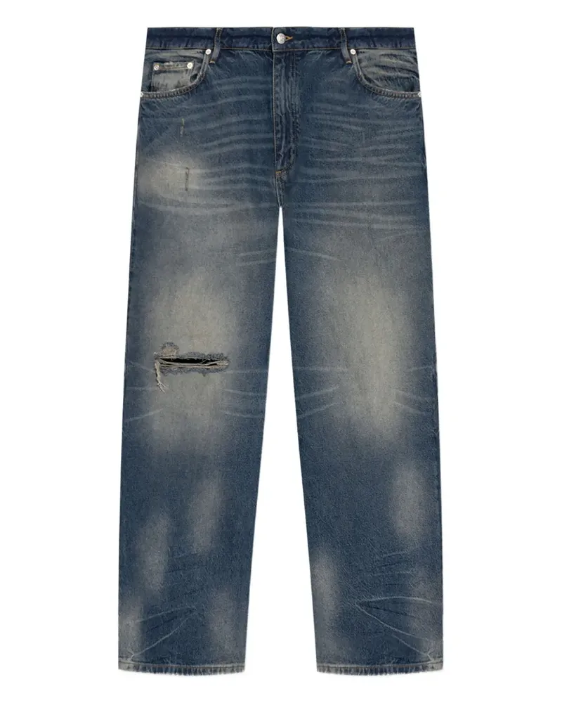 MISBHV Jeans in Distressed-Optik - Blau Blau