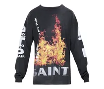 Sweatshirt mit Flammen-Print