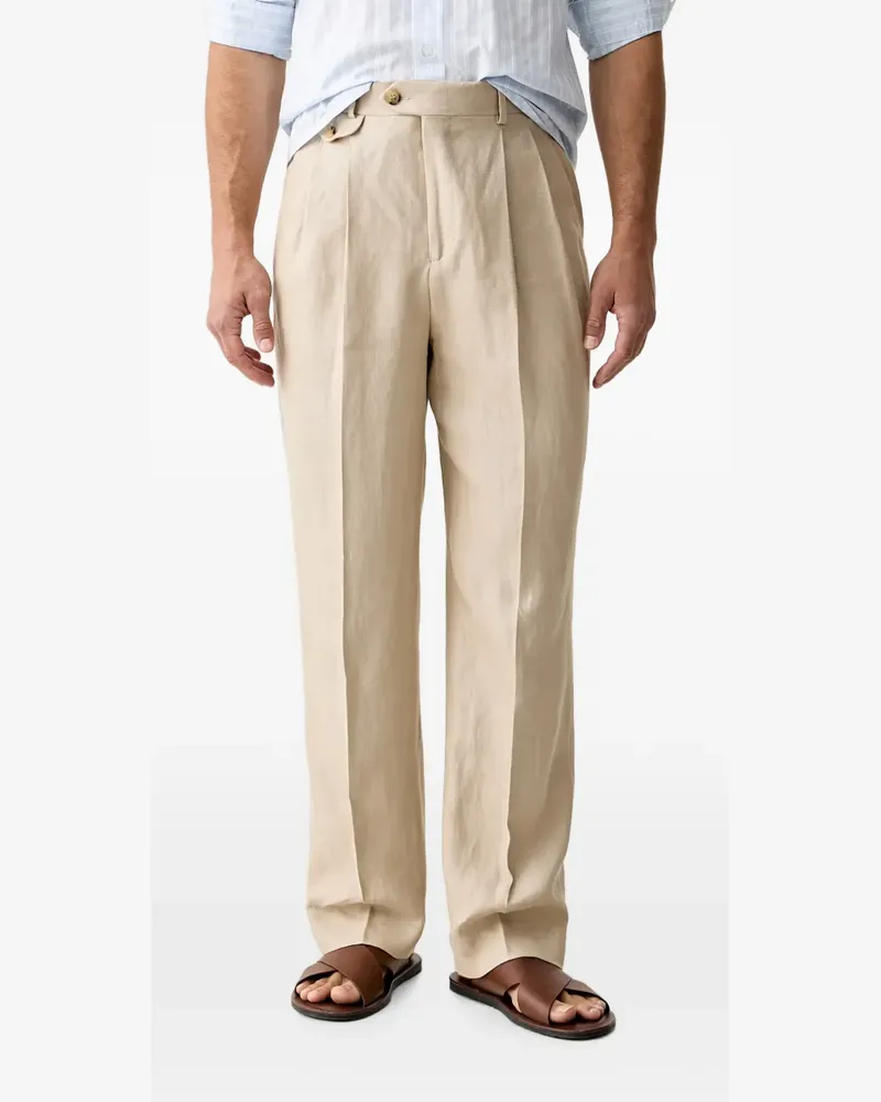 Gant Klassische Leinenhose - Nude Nude