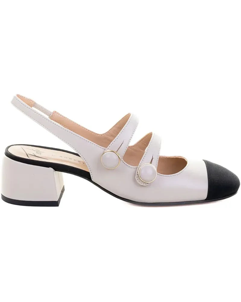 FESTA Milano Lagoa Pumps mit doppeltem Riemen - Weiß Weiß
