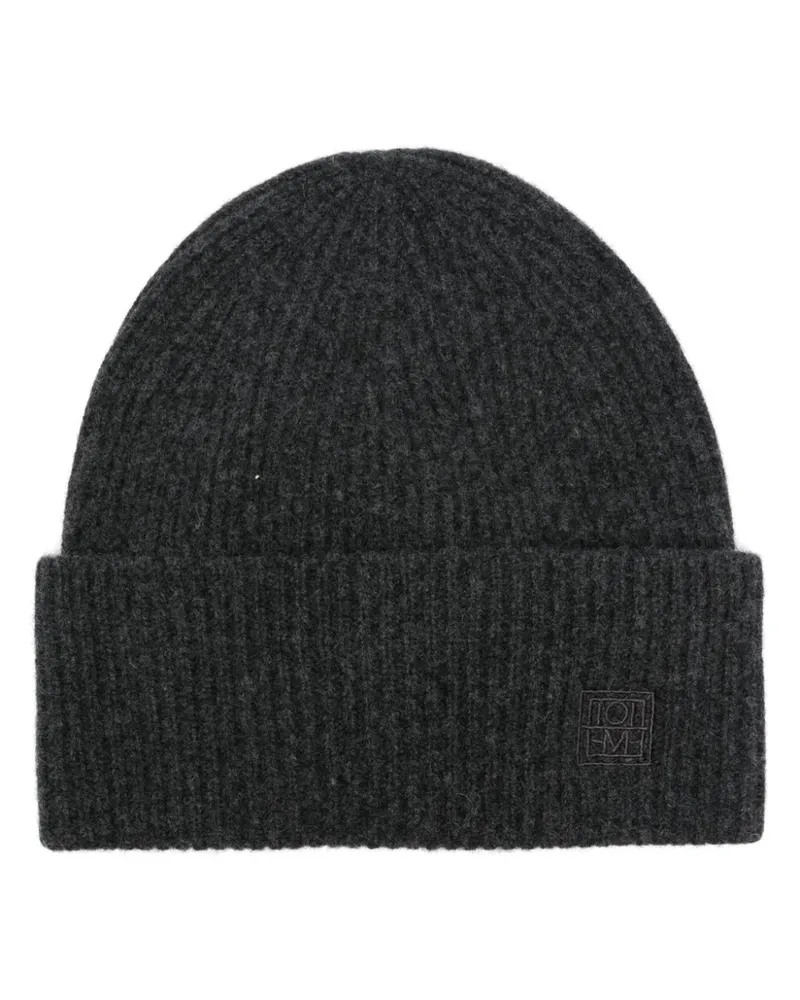 Totême Gerippte Beanie - Grau Grau