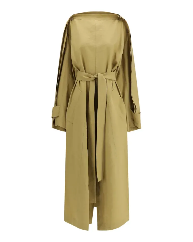 Petar Petrov Trenchcoat-Kleid mit Gürtel - Grün Grün