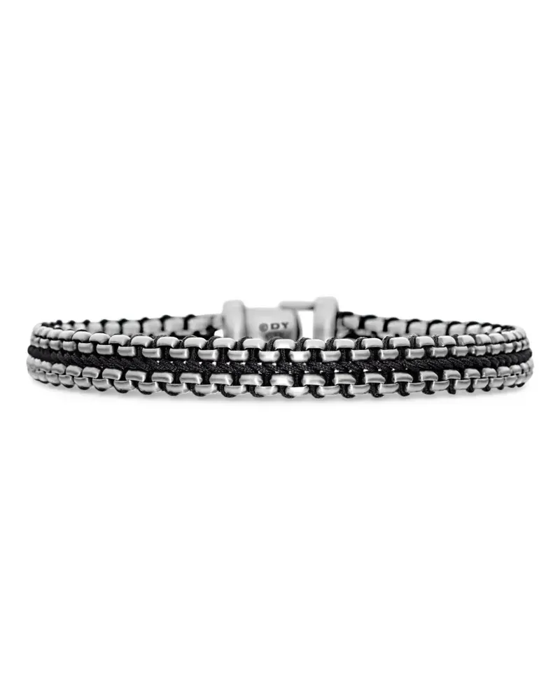 David Yurman Woven Box Chain Armband aus Sterlingsilber 10mm Silber