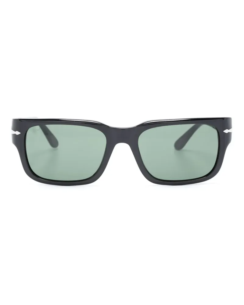 Persol Sonnenbrille mit eckigem Gestell - Schwarz Schwarz