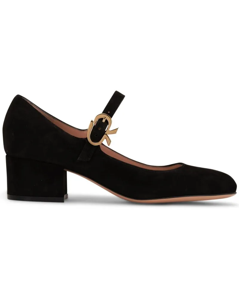 Gianvito Rossi Mary Ribbon Mary Janes 45mm - Schwarz Schwarz