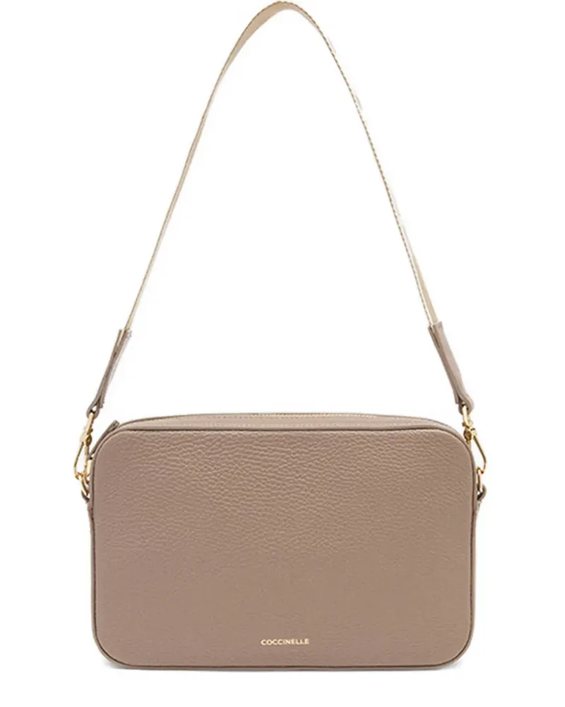 Coccinelle Tebe Umhängetasche mit Reißverschluss - Nude Nude