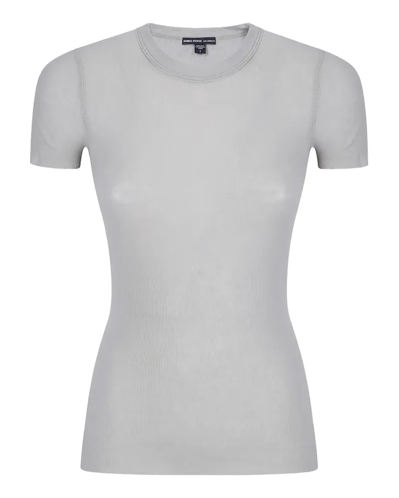 James Perse ribbed-knit T-shirt - Grau Grau