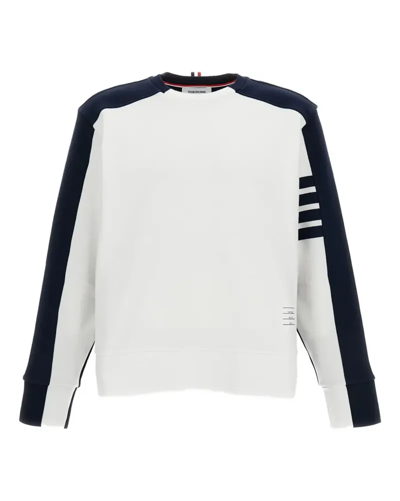 Thom Browne Sweatshirt mit Streifen - Weiß Weiß