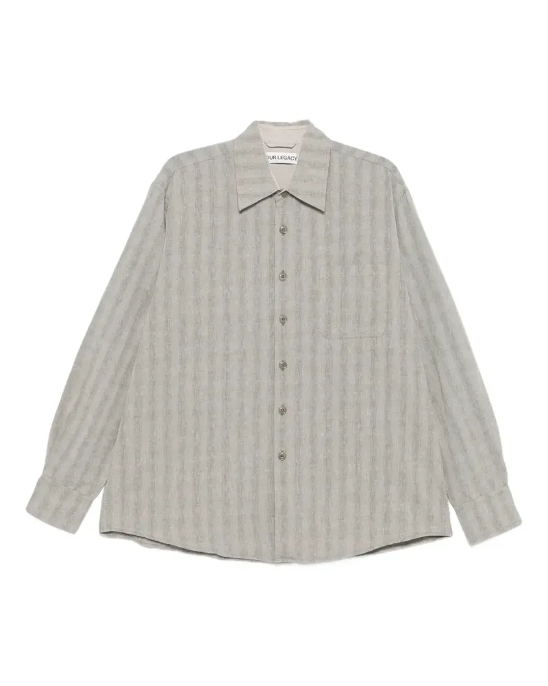Our Legacy Above striped-pattern shirt - Grau Grau
