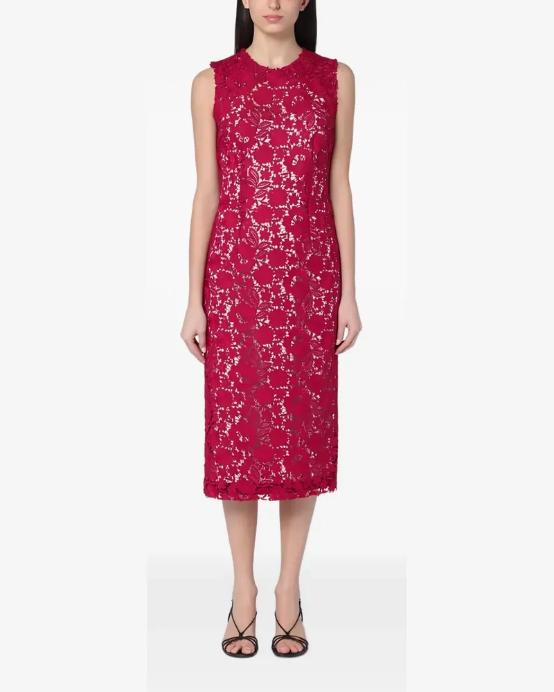 P.A.R.O.S.H. P.A.R.O H. lace sleeveless midi dress - Rosa Rosa